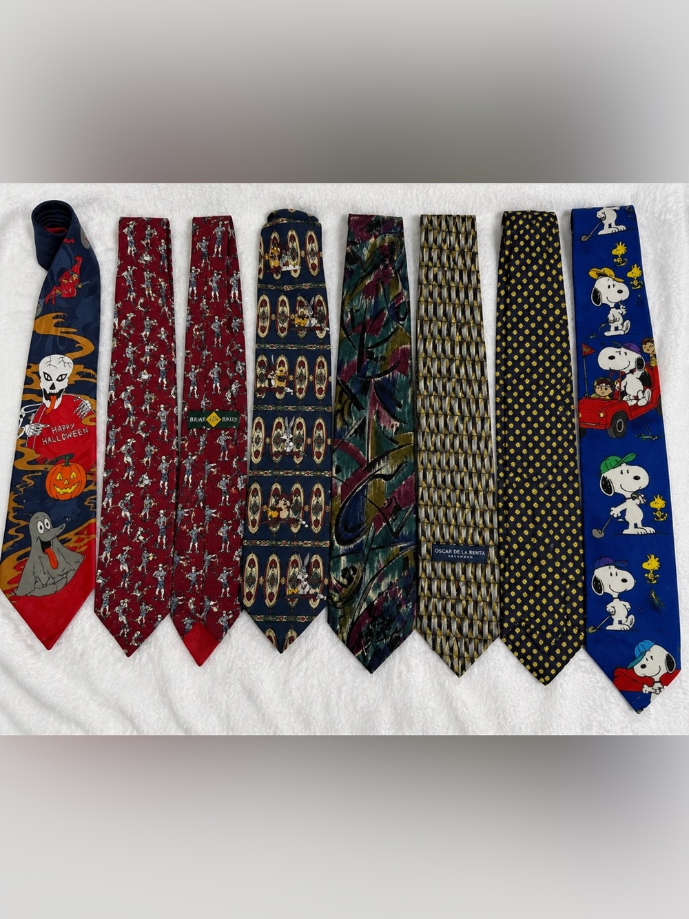 Lot of 8 Men’s Ties – Vintage Designer & Novelty Neckties
